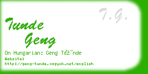 tunde geng business card